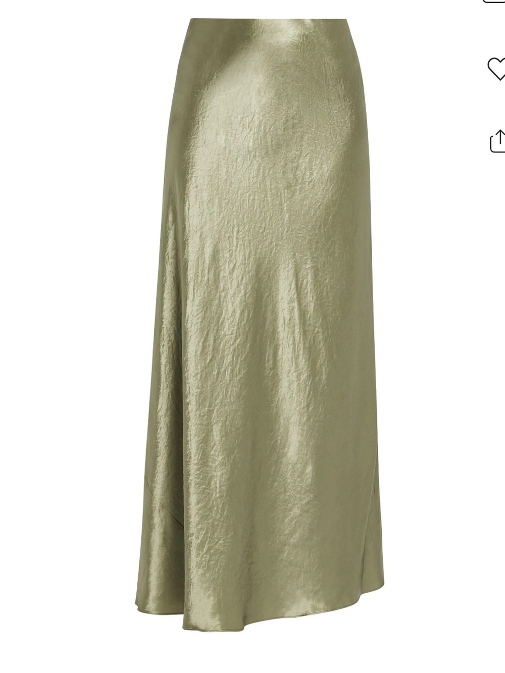 NWOT Vince Green Satin Maxi Skirt